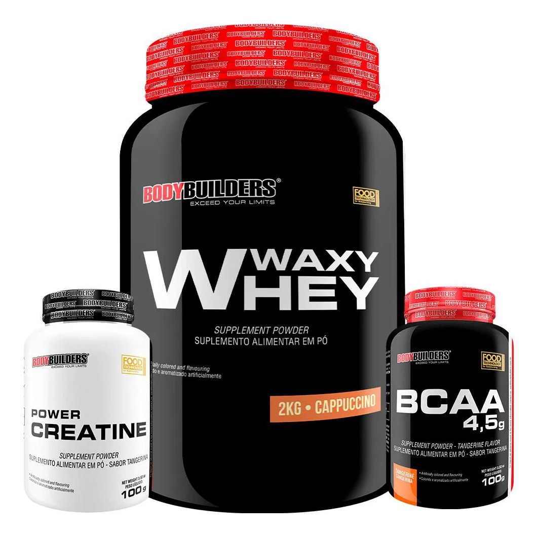 Kit Waxy Whey 2kg + Bcaa 4,5 100g + Power Creatina 100g – Bodybuilders Cappuccino