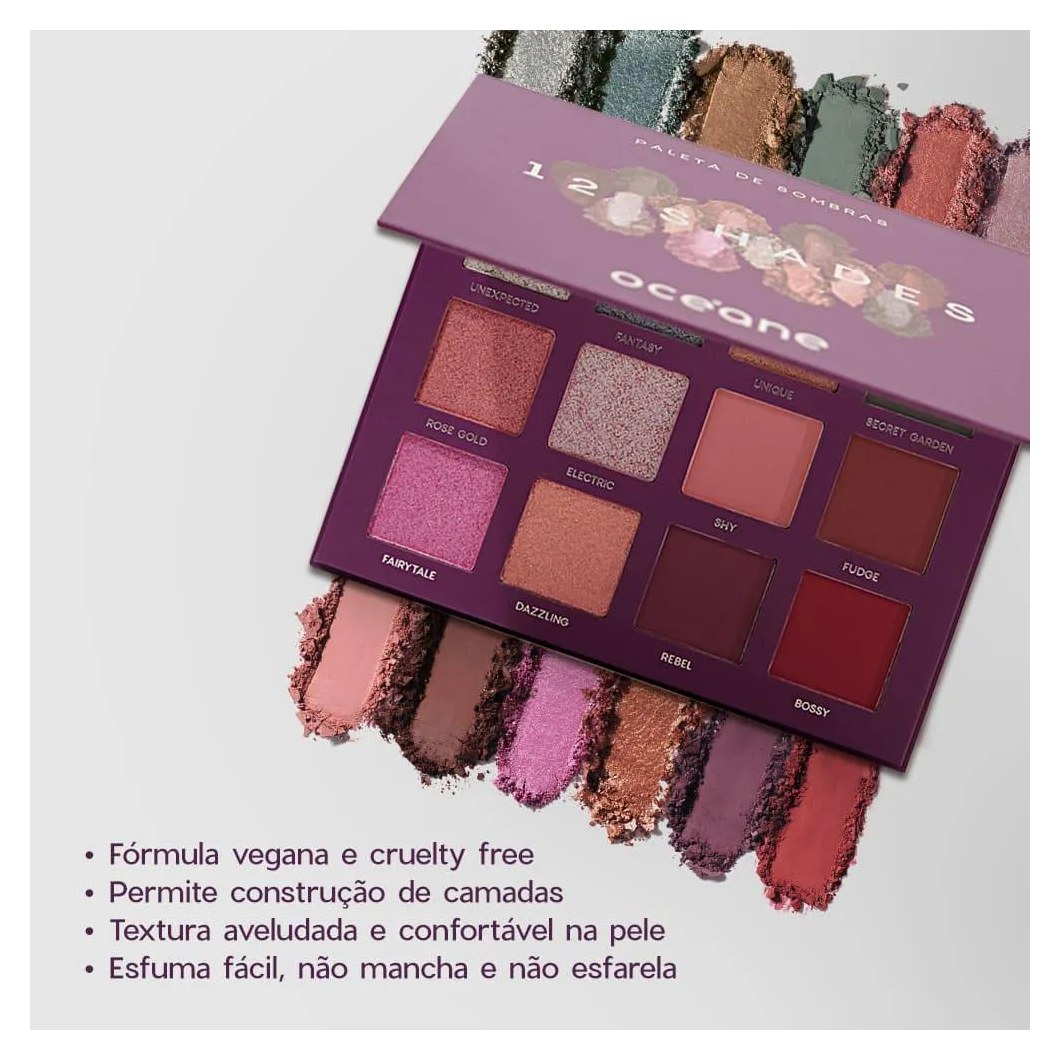 Paleta de Sombras - 12 Shades Océane Purple 26,5g