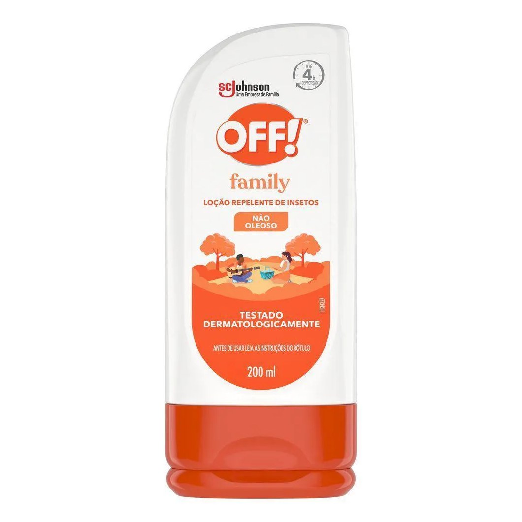Kit 4 Repelentes Loção Off! Family 200ml Cada