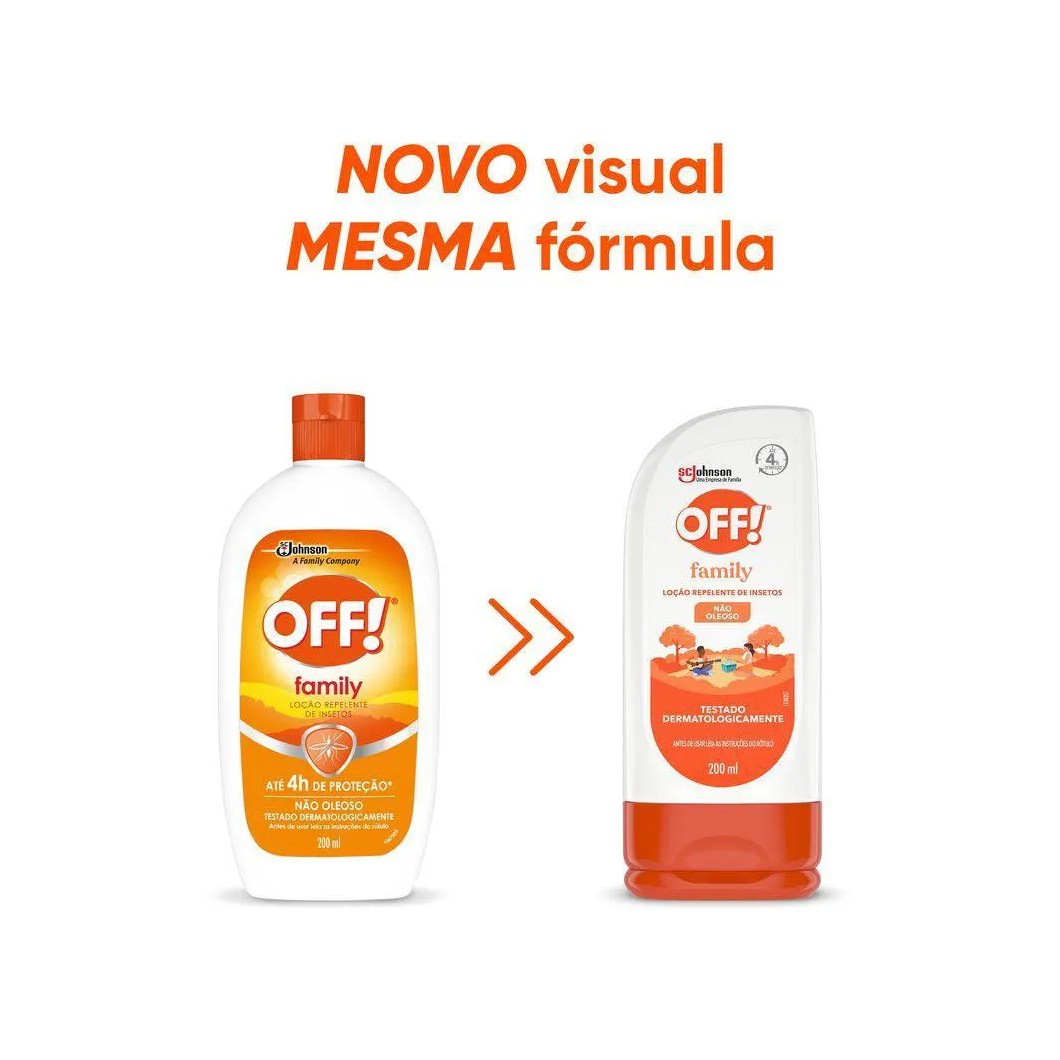 Kit 4 Repelentes Loção Off! Family 200ml Cada