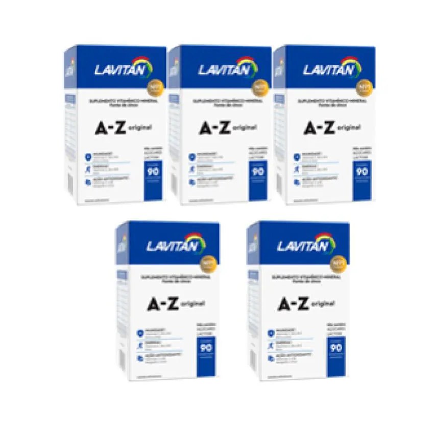 Kit 5 Lavitan A-Z Original Suplemento com 60 cápsulas - Cimed