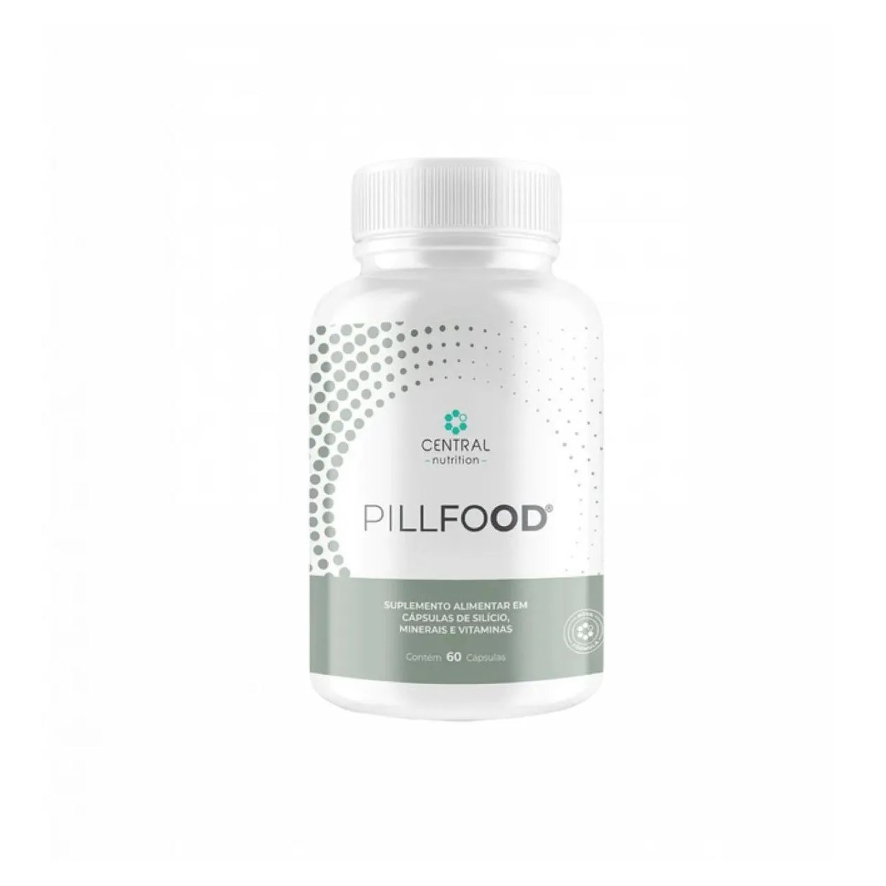 Pillfood- Silício Orgânico- Central Nutrition- 60 Cápsulas. sem Sabor