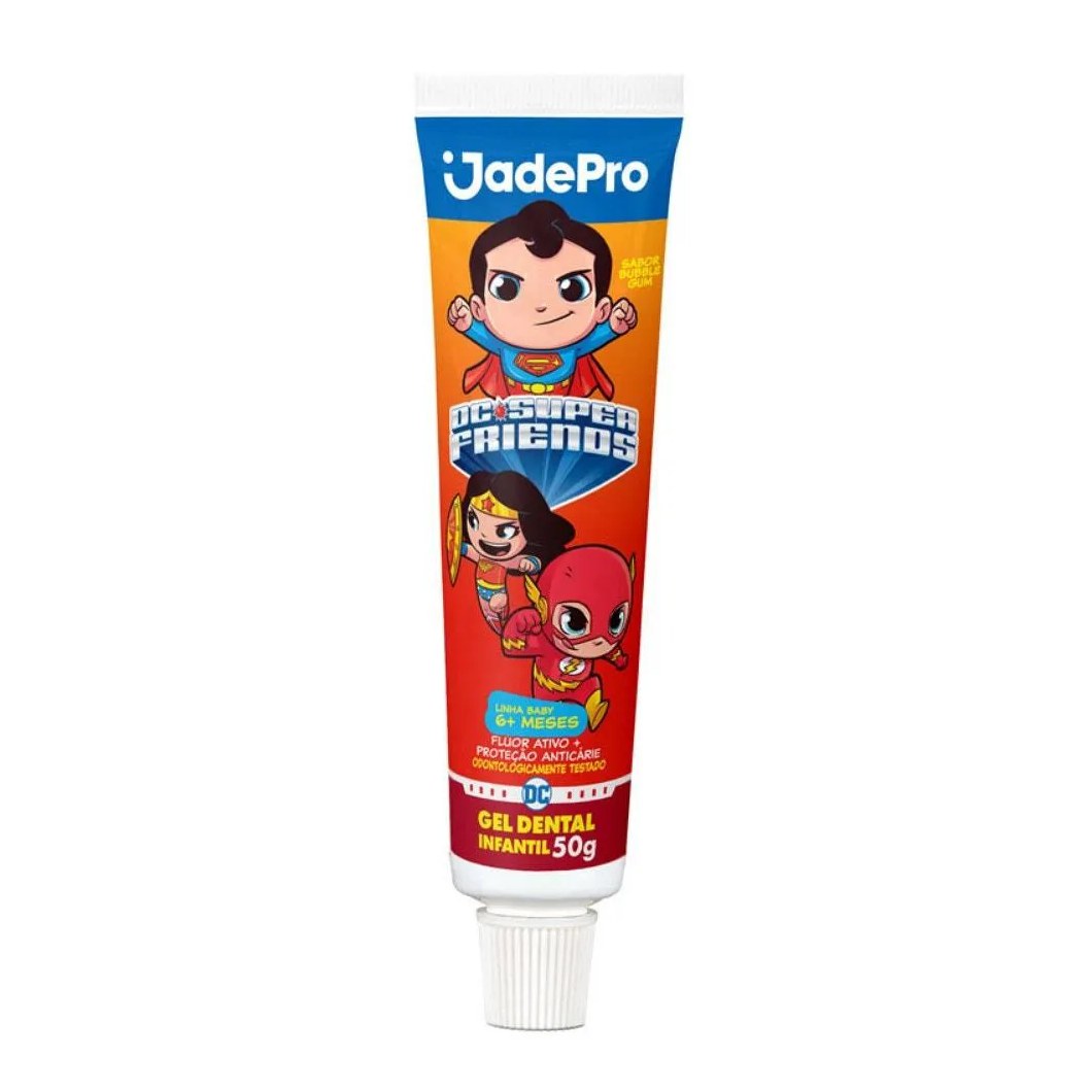 Creme Dental Infantil Jadepro Super Friends Bubble Gum 50gr 475