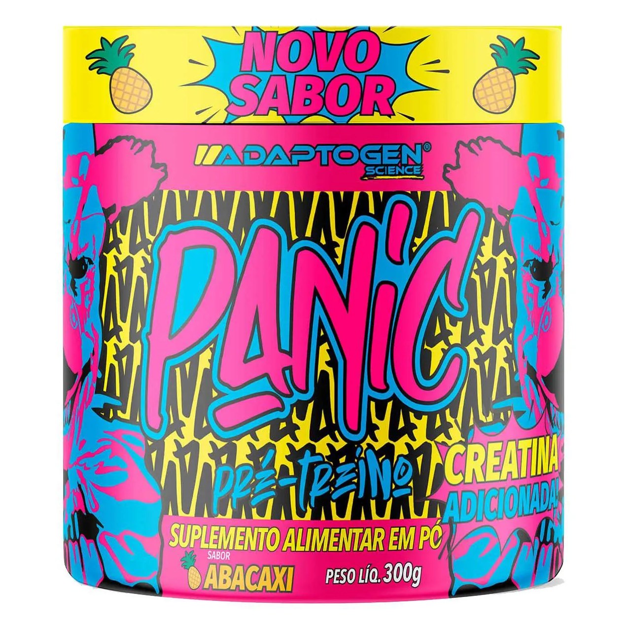 Pré Treino Panic Adaptogen Super Concentrado 300G Abacaxi