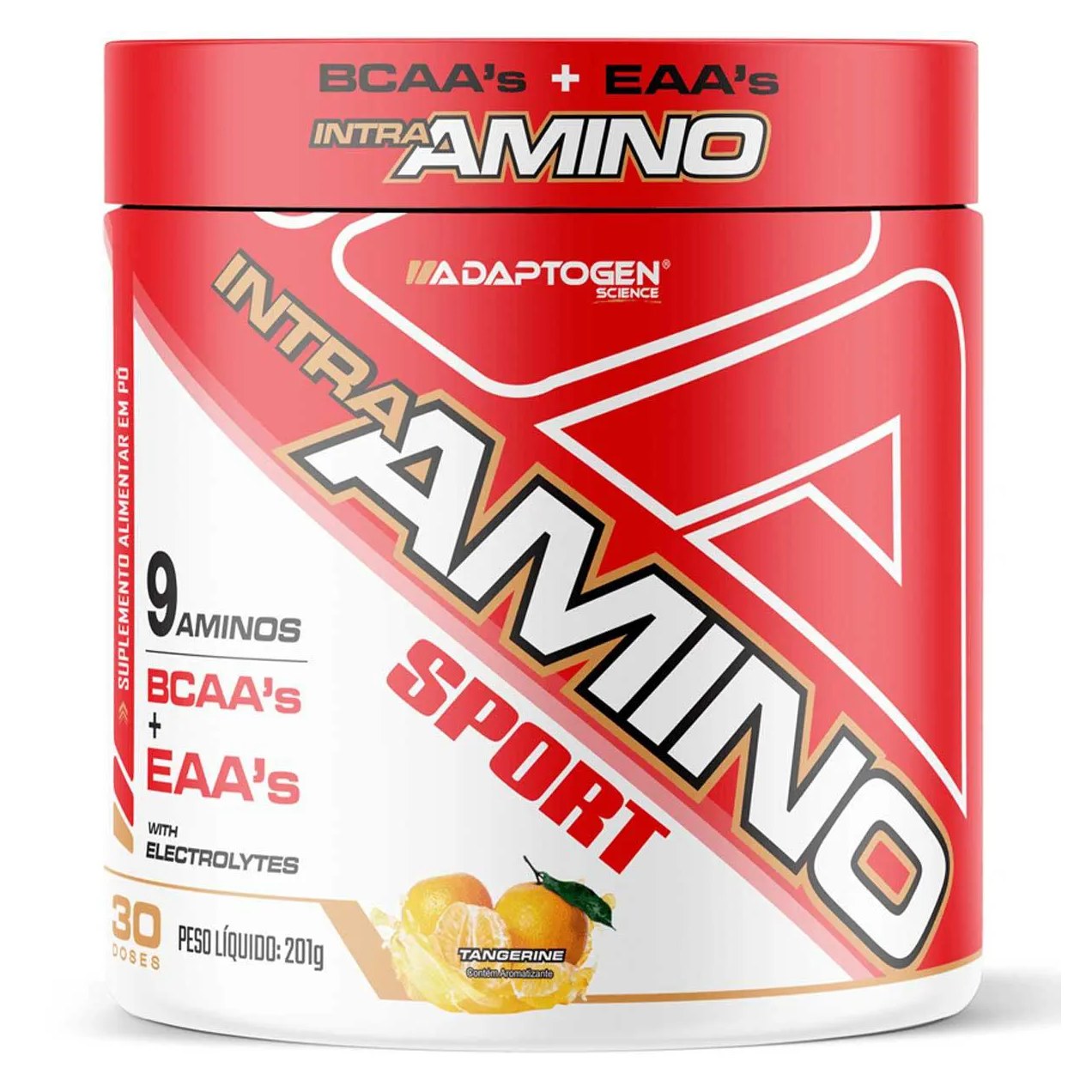 Intra Amino Sport Adaptogen 201g Intra e Pré Treino Tangerina