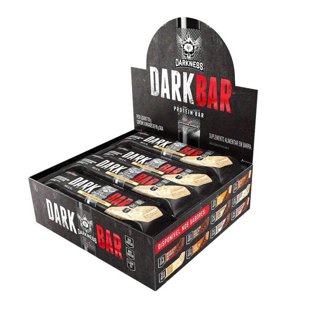 Dark Bar Caixa 8 unidades (720G) - Sabor: Creme de Coco C/ Castanha