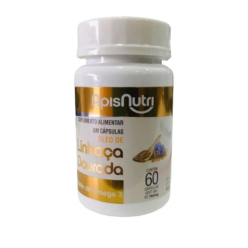 Óleo de Linhaça Dourada 760Mg (60 cápsulas) - Padrão: Único