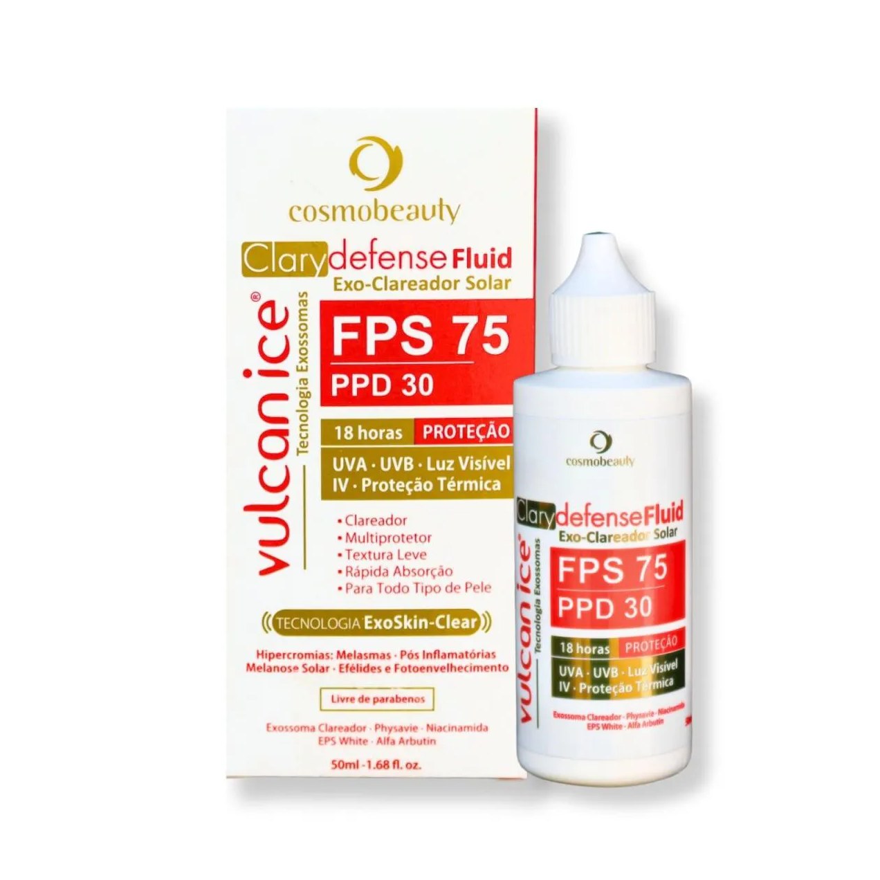Cosmobeauty Filtro Solar Vulcan Ice Clarydefense Fps 75 50Ml