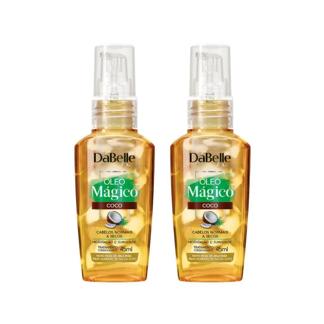 Oleo Capilar Dabelle 45ml Magico Coco - Kit C / 2un