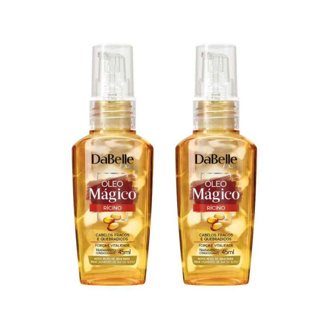 Oleo Capilar Dabelle 45ml Magico Ricino - Kit C / 2un