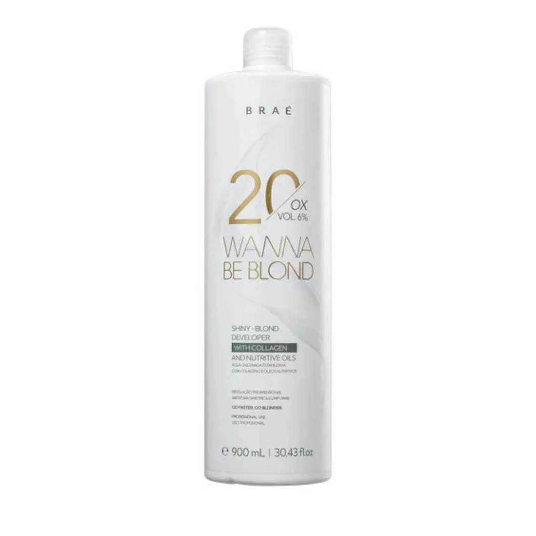 Braé Wanna Be Blond 6% Agua Oxigenada 20 Volumes 900ml