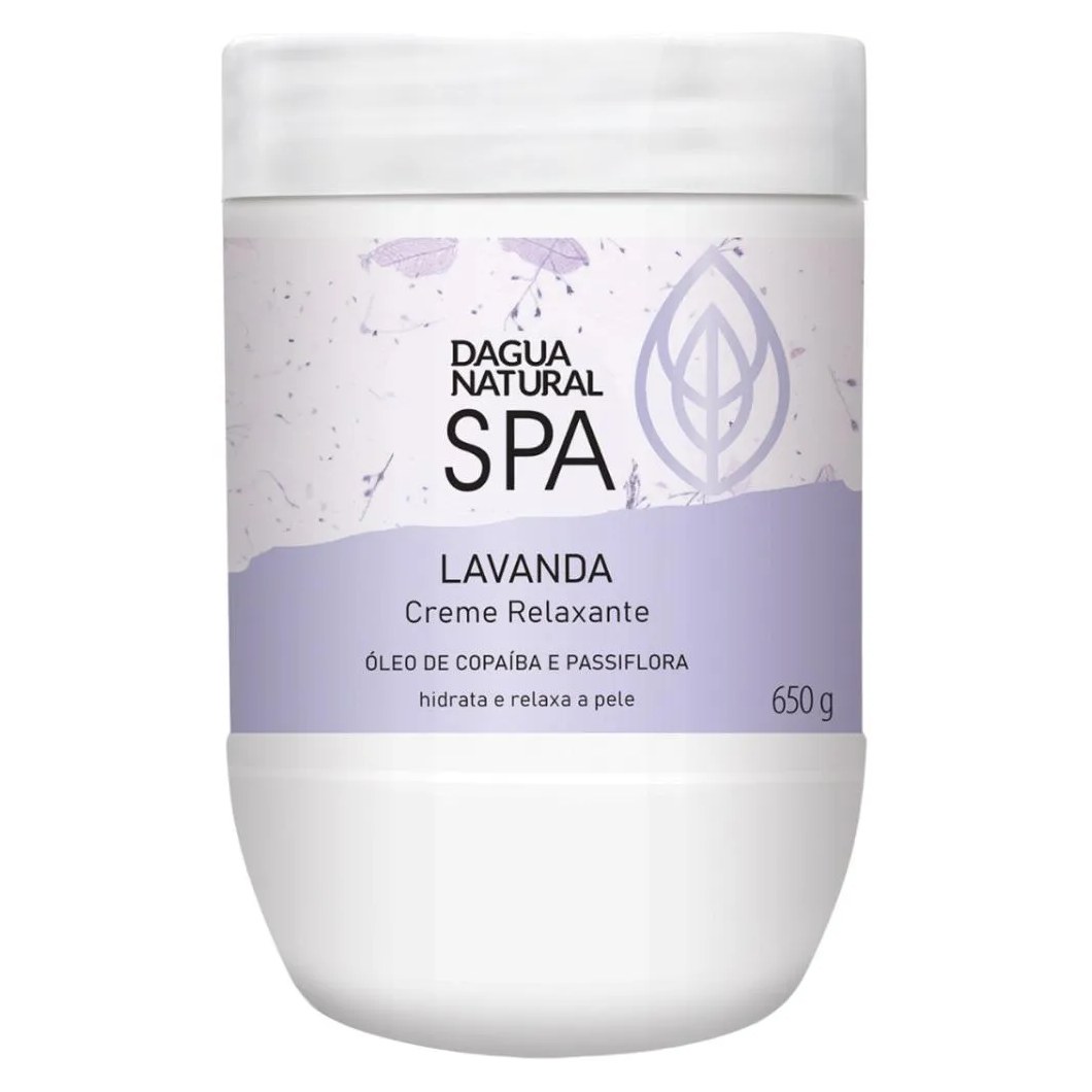 Creme Massagem Relaxante Spa Lavanda 650g Dagua Natural