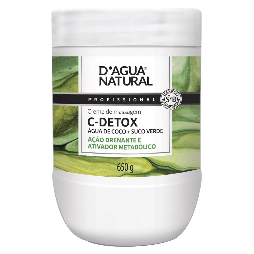 Creme de Massagem C - Detox Desintoxicante 650g Dagua Natural