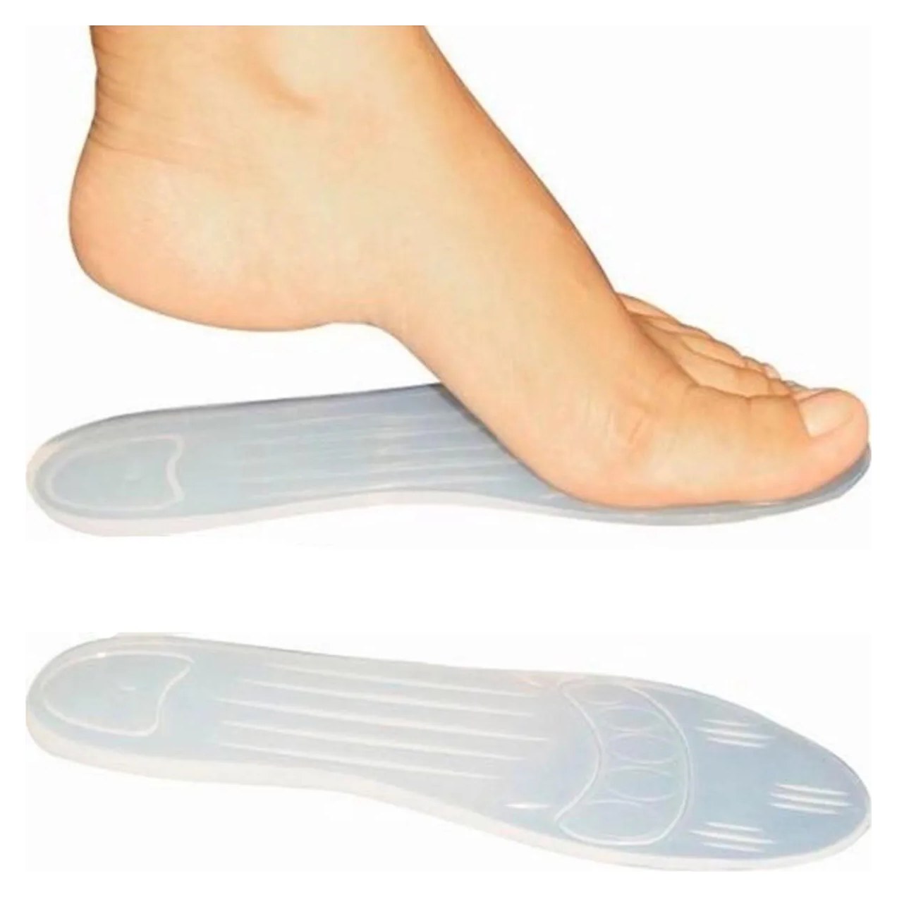 Palmilha de Silicone Ortopédica Anti - Impacto Esportiva Esportão Alívio Dores Ortho Pauher - 43 / 44