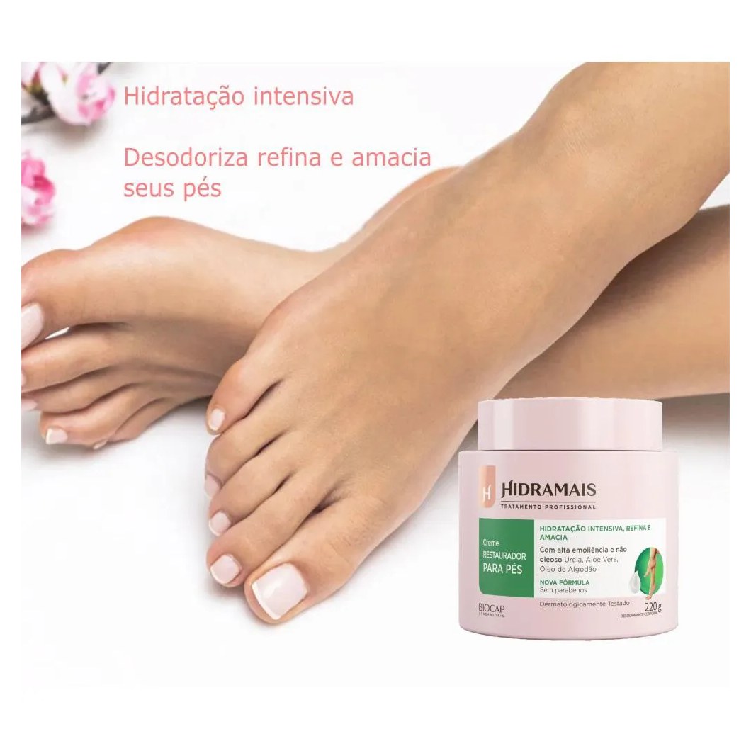 Creme Restaurador Desodorante para Os Pés 220gr Hidramais