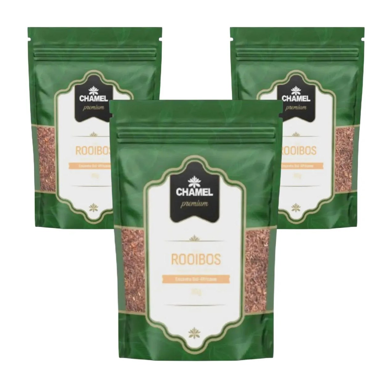 Kit 3 Chá de Rooibos para Infusão 30g Chamel Premium -chamel