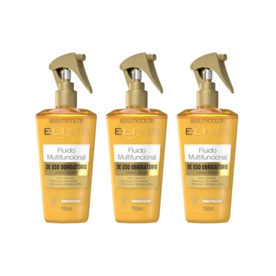 Fluido Capilar Beauty Color 150ml Elixir Multifuncional - 3un