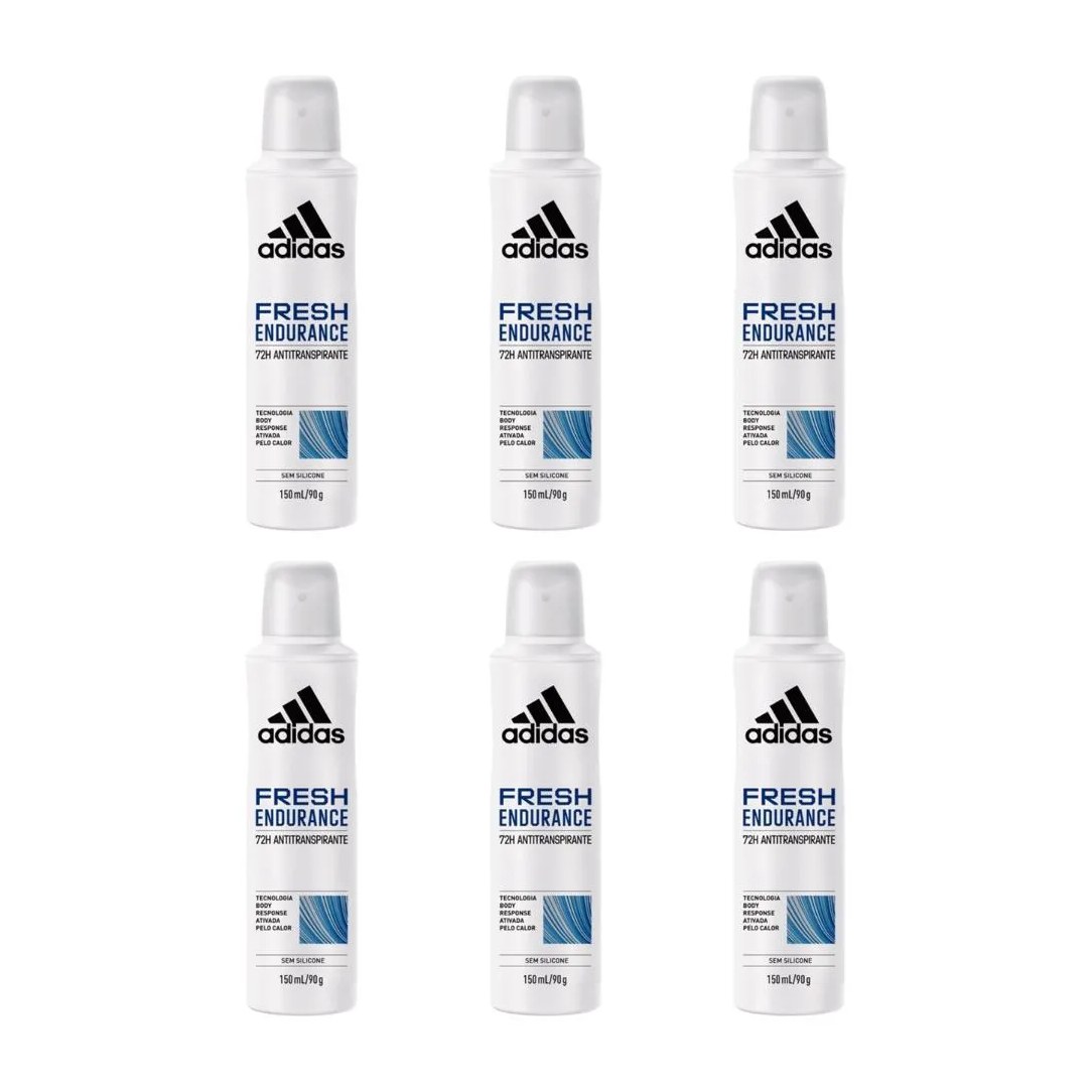 Desodorante Aero Adidas 150ml Fem Fresh Endurance - 6un