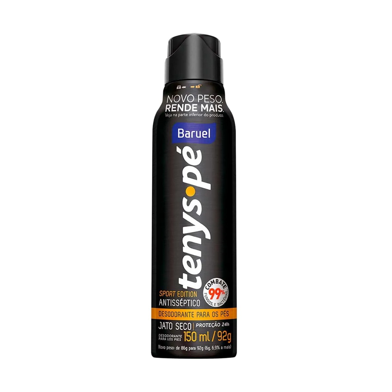 Talco Pes Tenys Pe Baruel Aerossol 150ml Seco Canf - Kit C / 2un