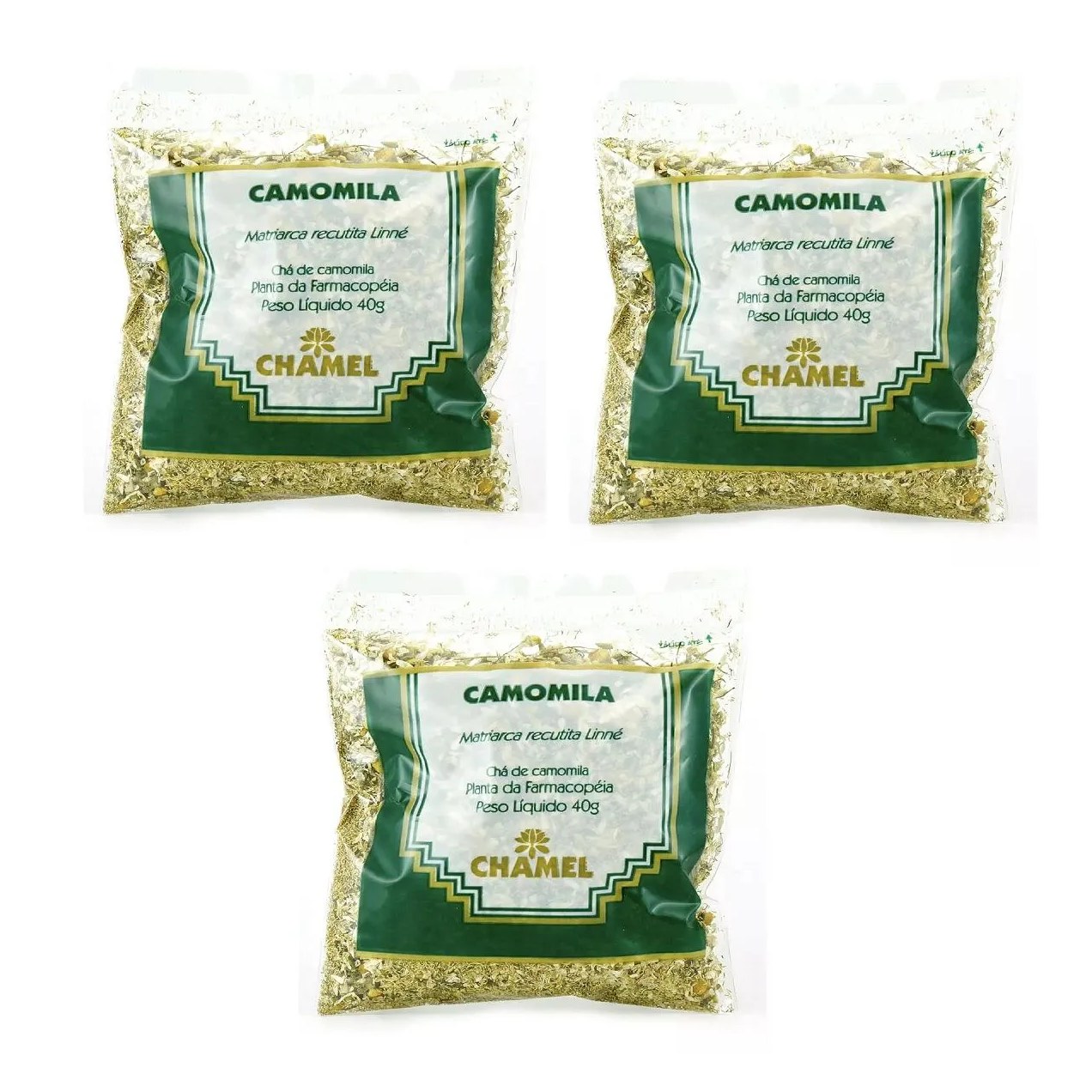 Kit 03 Pacote de Chá de Camomila 40g - Chamel