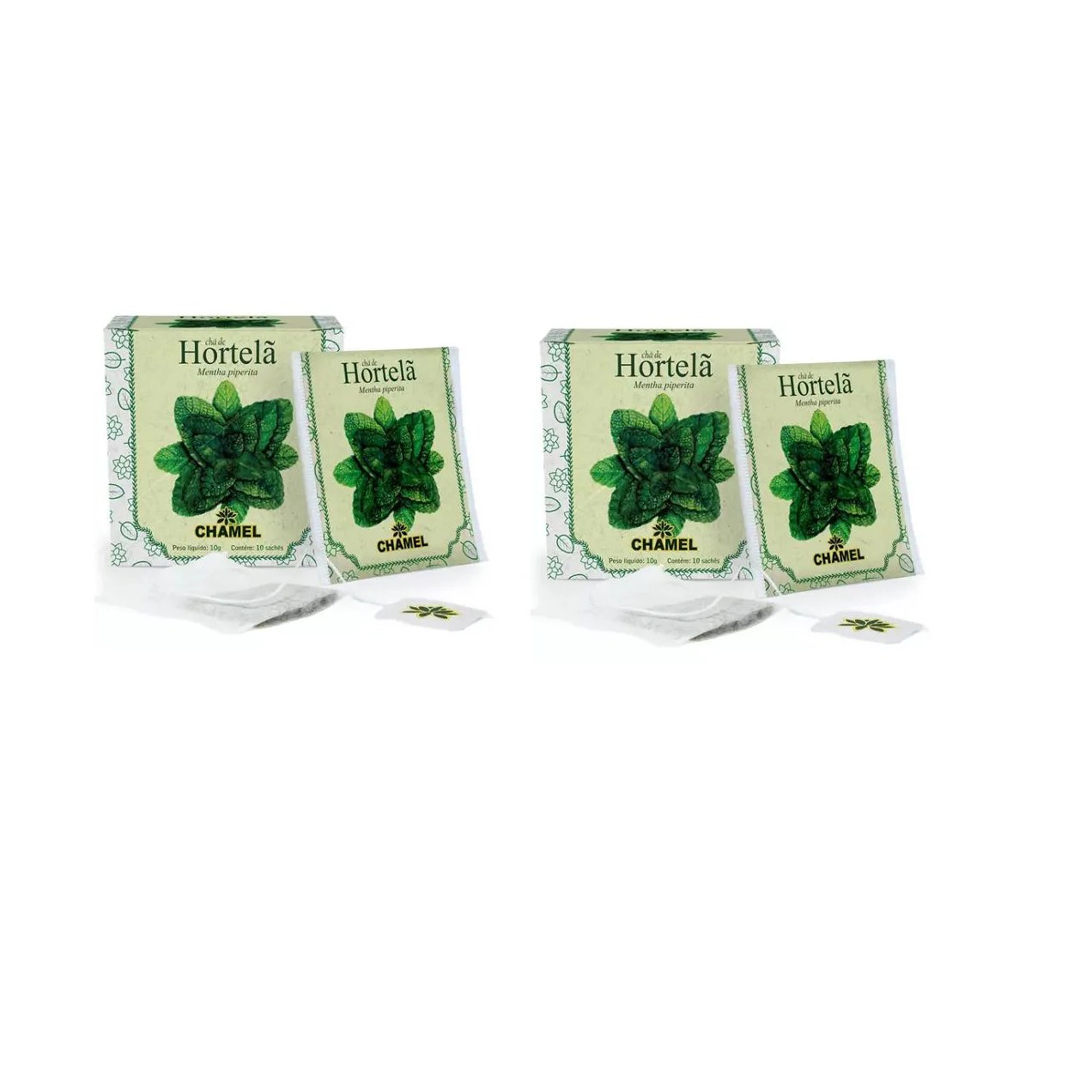 Kit 02 Caixinha com 10 Sachês de Chá de Hortelã - Chamel