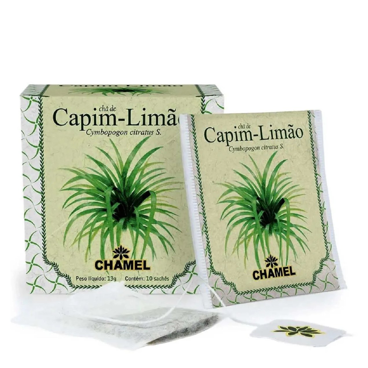 Chá de Capim Limão 10 Sachês 10g - Chamel