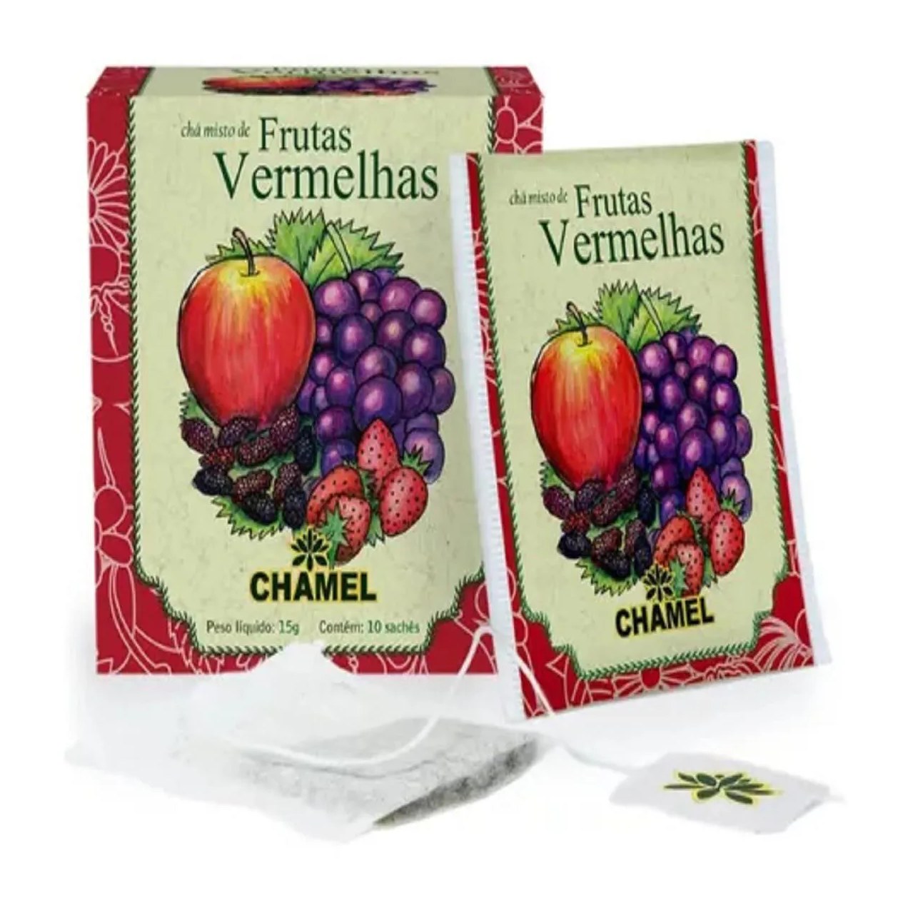 Chá Misto de Frutas Vermelhas com 10 Sachês - Chamel