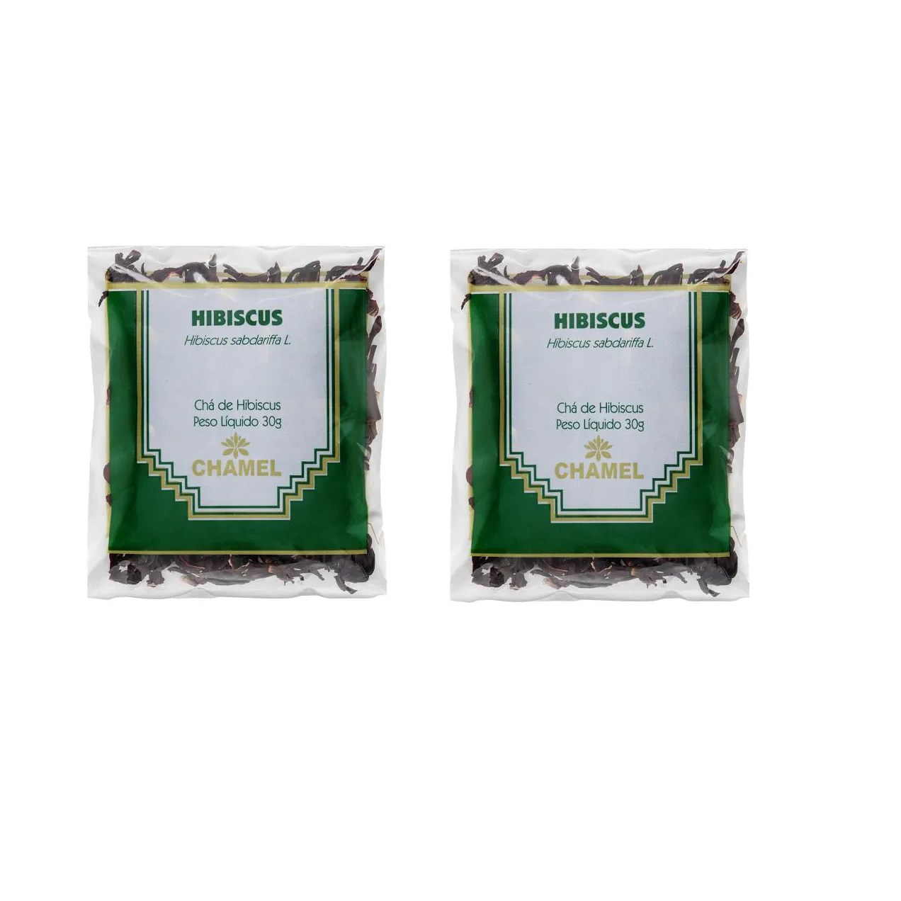 Kit 02 Pacote para Chá Hibiscus 30g - Chamel