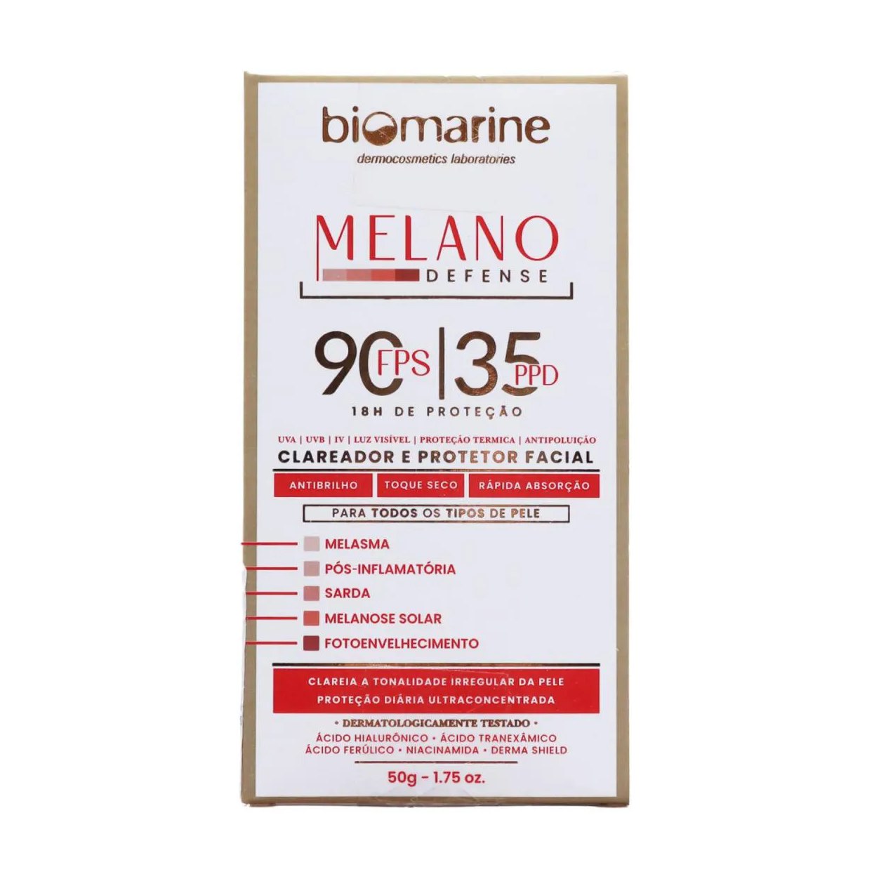 Biomarine Melano Defense Filtro Solar Clareador Fps 90 50G