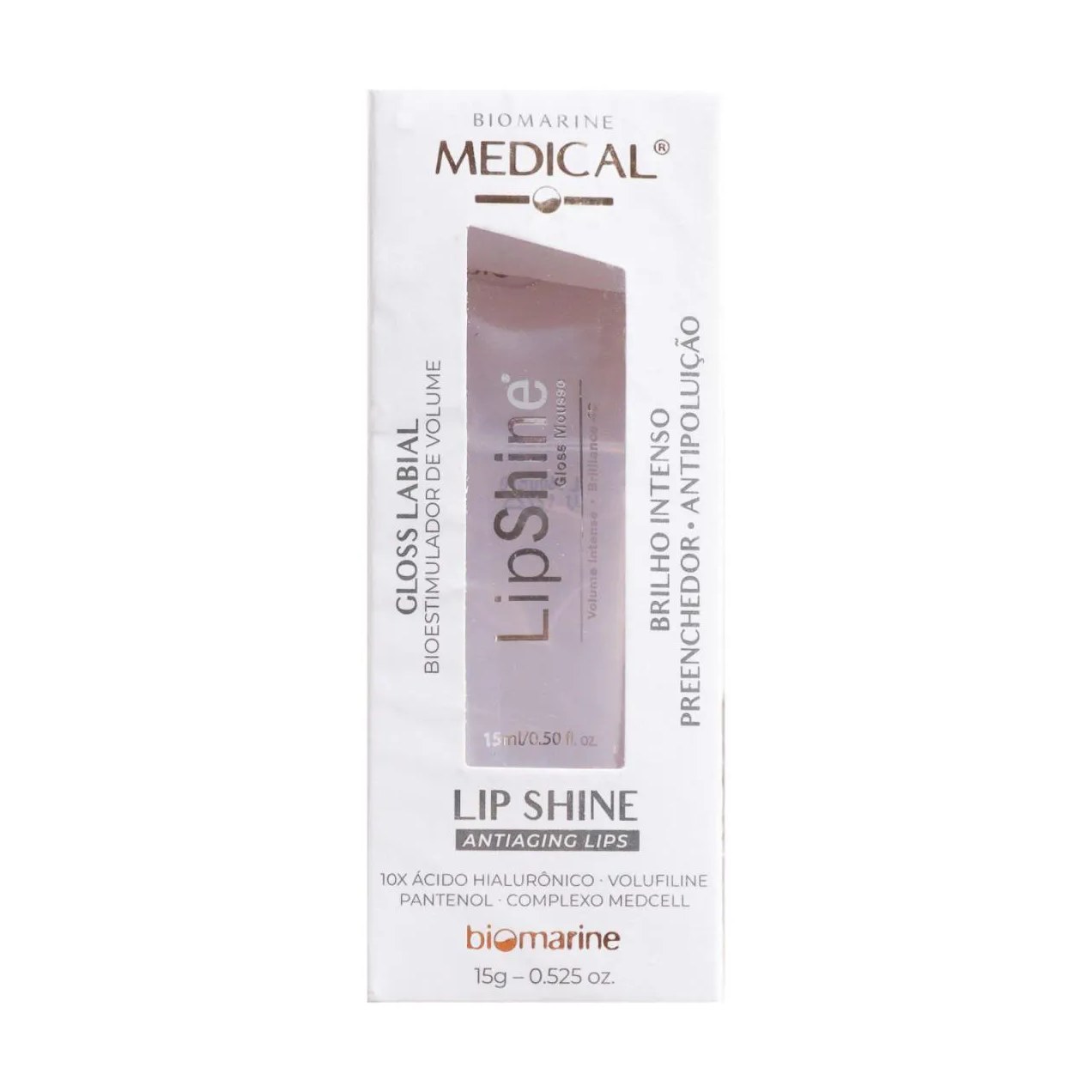 Biomarine Lip Shine Gloss Estimulador De Volume Labial 15G