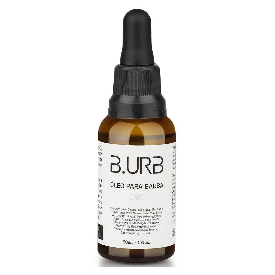 Óleo para Barba Venice Café e Baunilha Toque Seco 30ml Barba Urbana B.urb