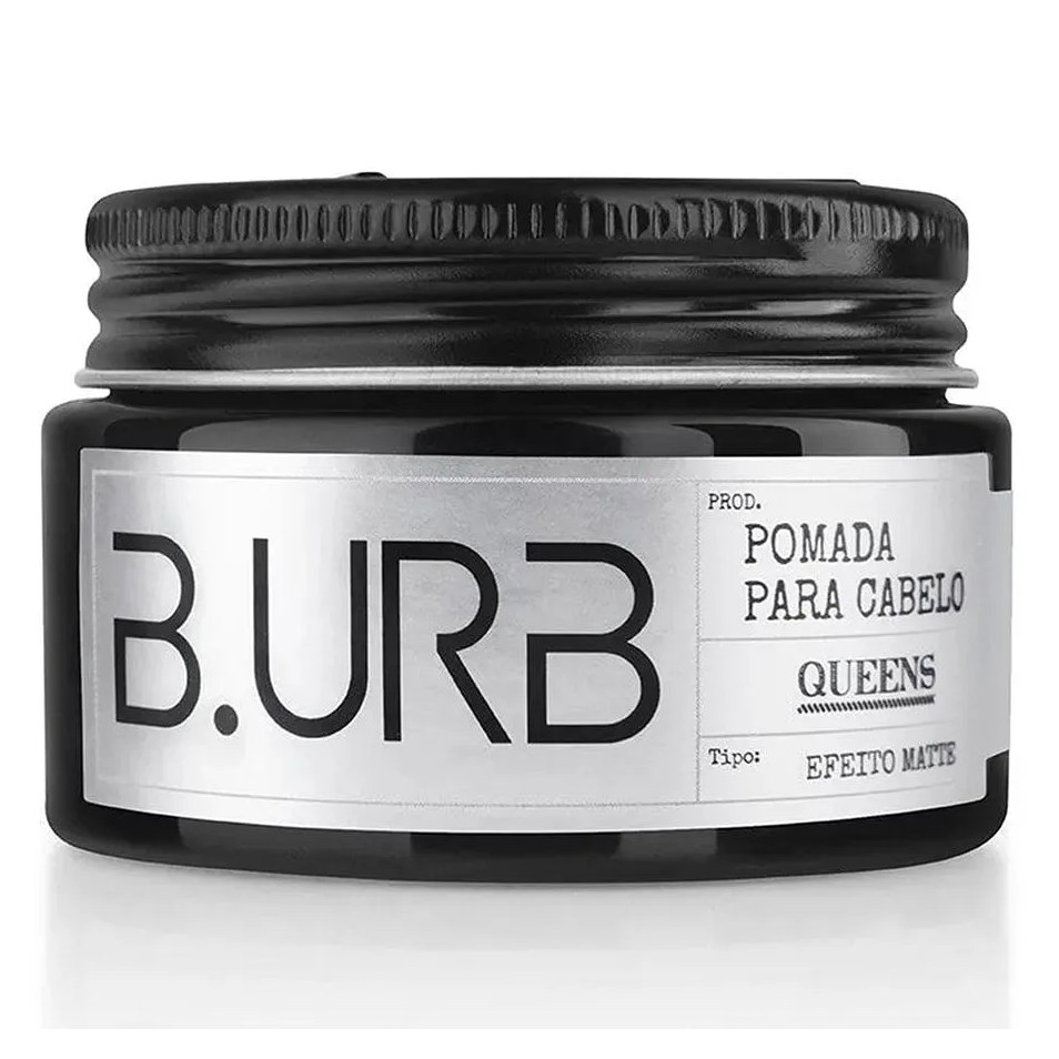 Pomada para Cabelo Queens Efeito Matte / Seco 100g Barba Urbana B.urb