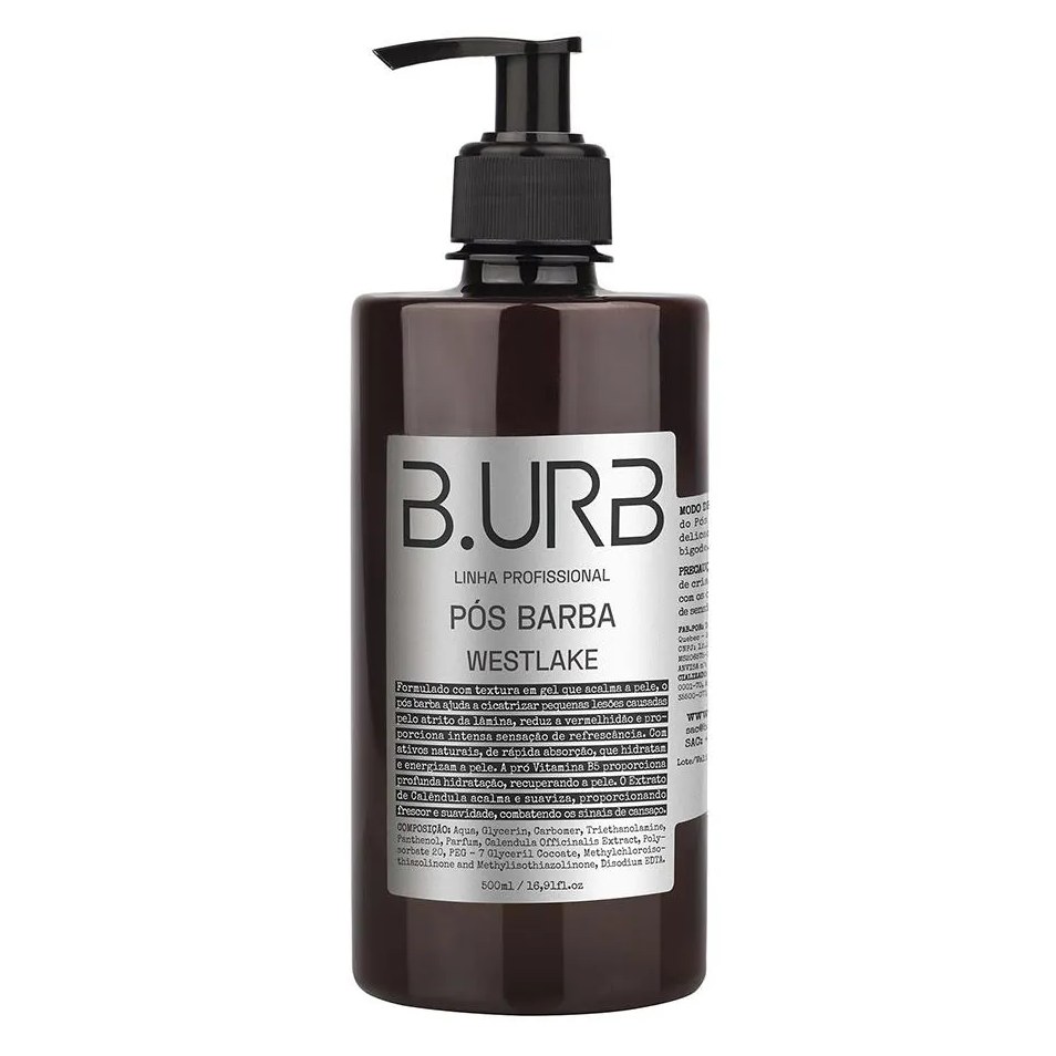 Loção Pós Barba Westlake 500ml Profissional Bancada Barbearia Barba Urbana B.urb