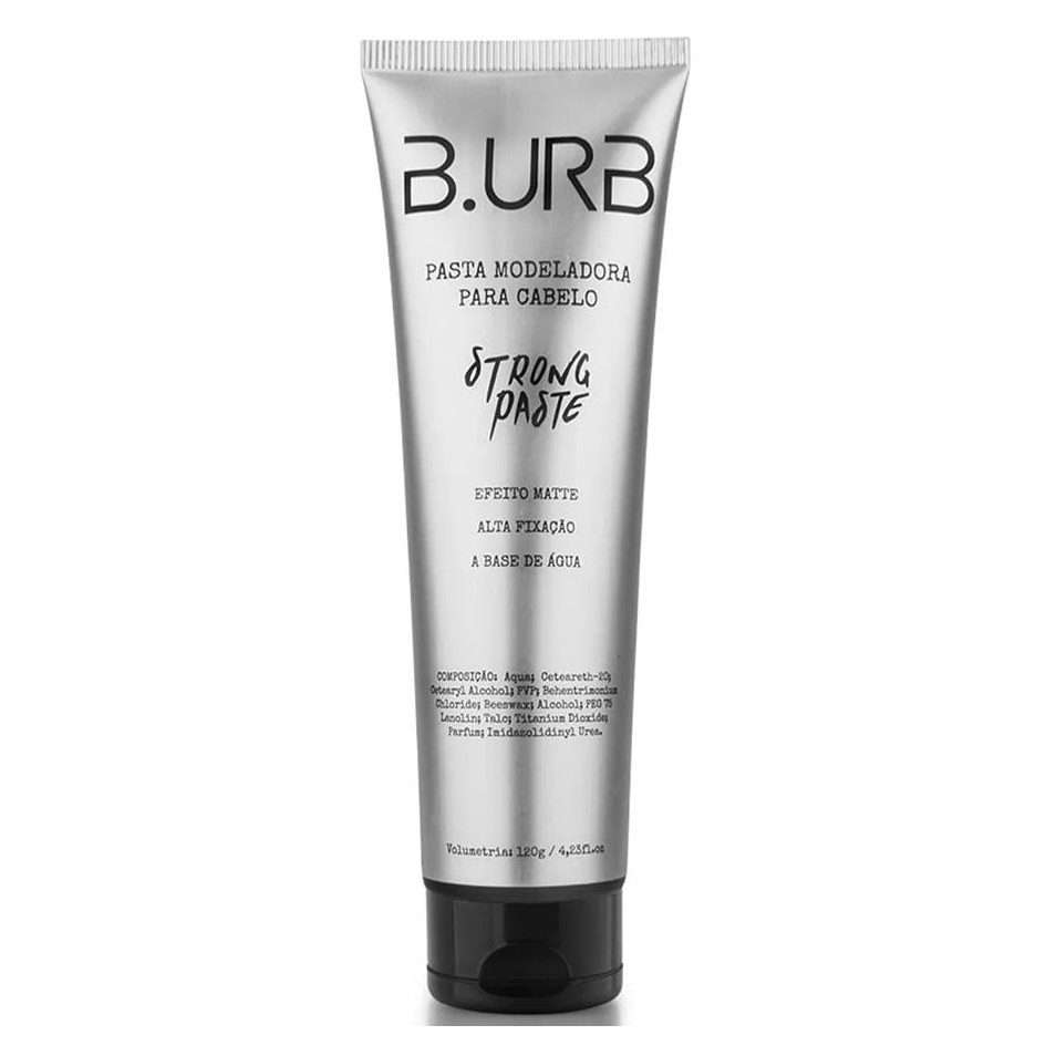 Pasta Modeladora para Cabelo Strong Paste Efeito Matte Alta Fixação 120g Barba Urbana B.urb
