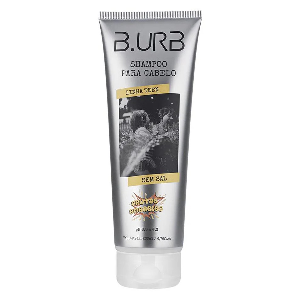 Shampoo Teen sem Sal - Frutas Amarelas 200ml Barba Urbana B.urb
