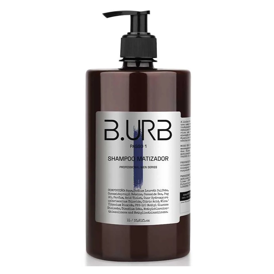 Shampoo Matizador 1 Litro Profissional Barbearia Barba Urbana B.urb