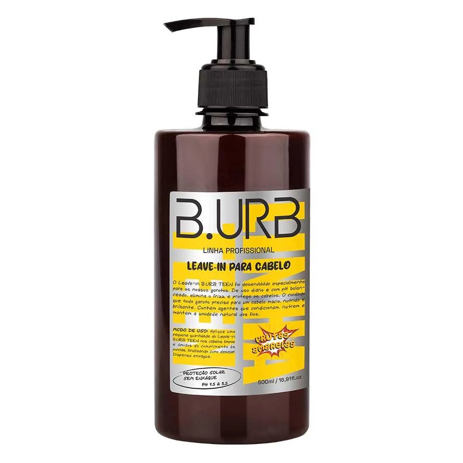 Leave-in para Cabelo Teen Profissional Frutas Amarelas 500ml Barba Urbana B.urb