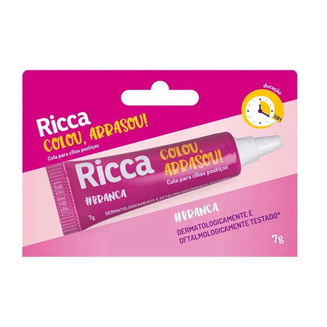 Cola para Cílios Ricca Belliz Branca Colou,arrasou 7g Cód.2682