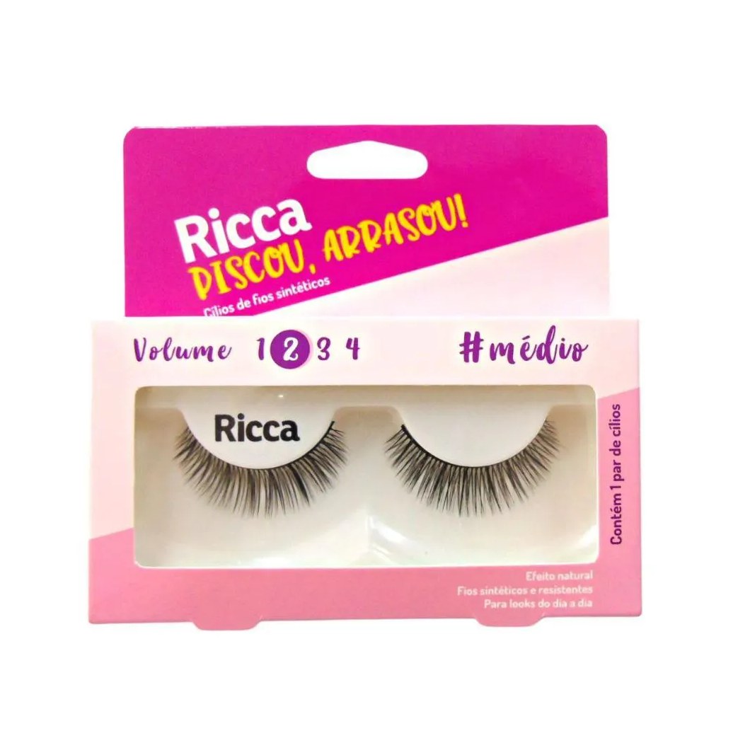 Cílios Postiços Ricca Belliz Piscou,arrasou Vol:2 Médio Cód.2674