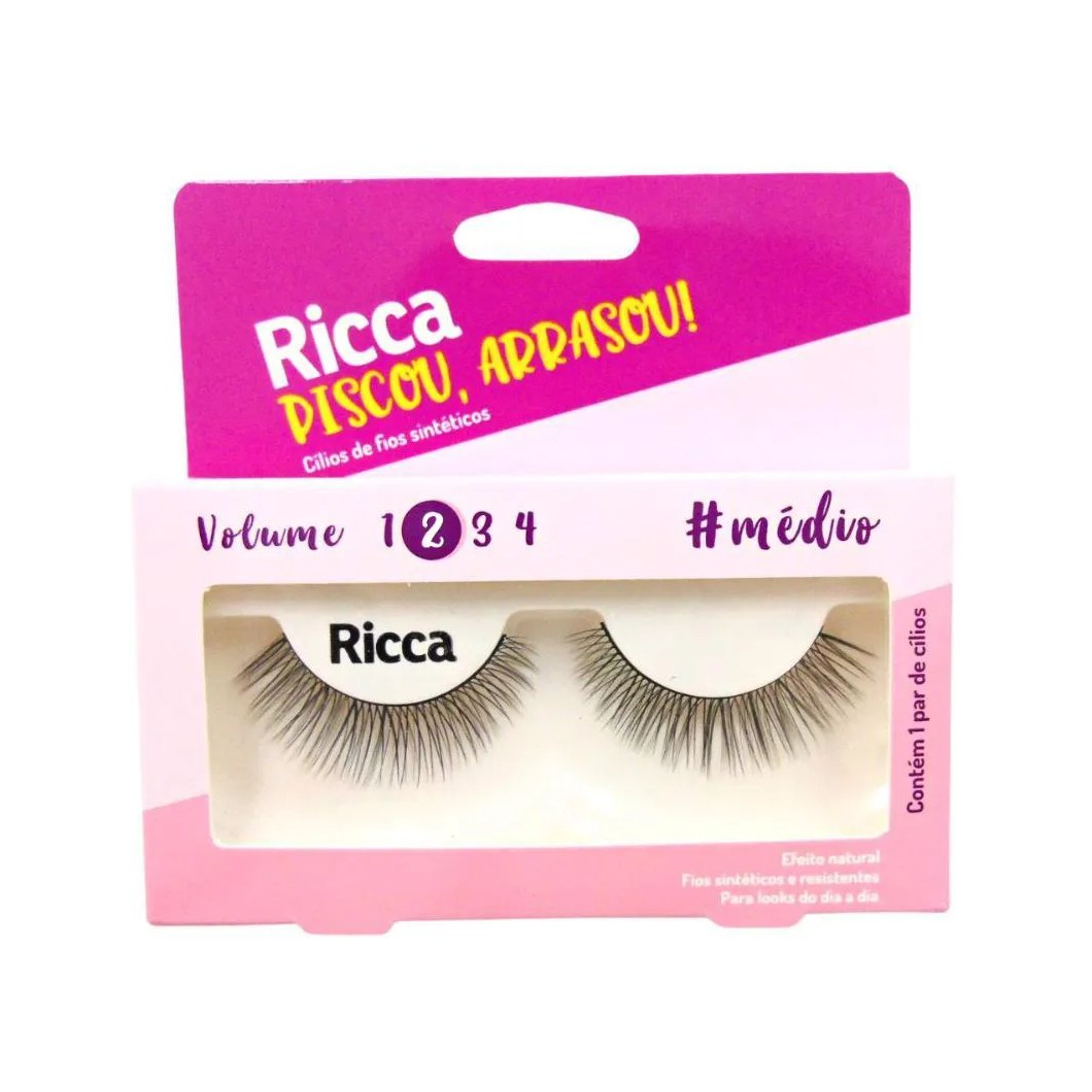 Cílios Postiços Ricca Belliz Piscou,arrasou Vol:2 Médio Cód.2675
