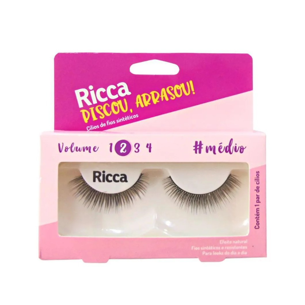 Cílios Postiços Ricca Belliz Piscou,arrasou Vol:2 Médio Cód.2676