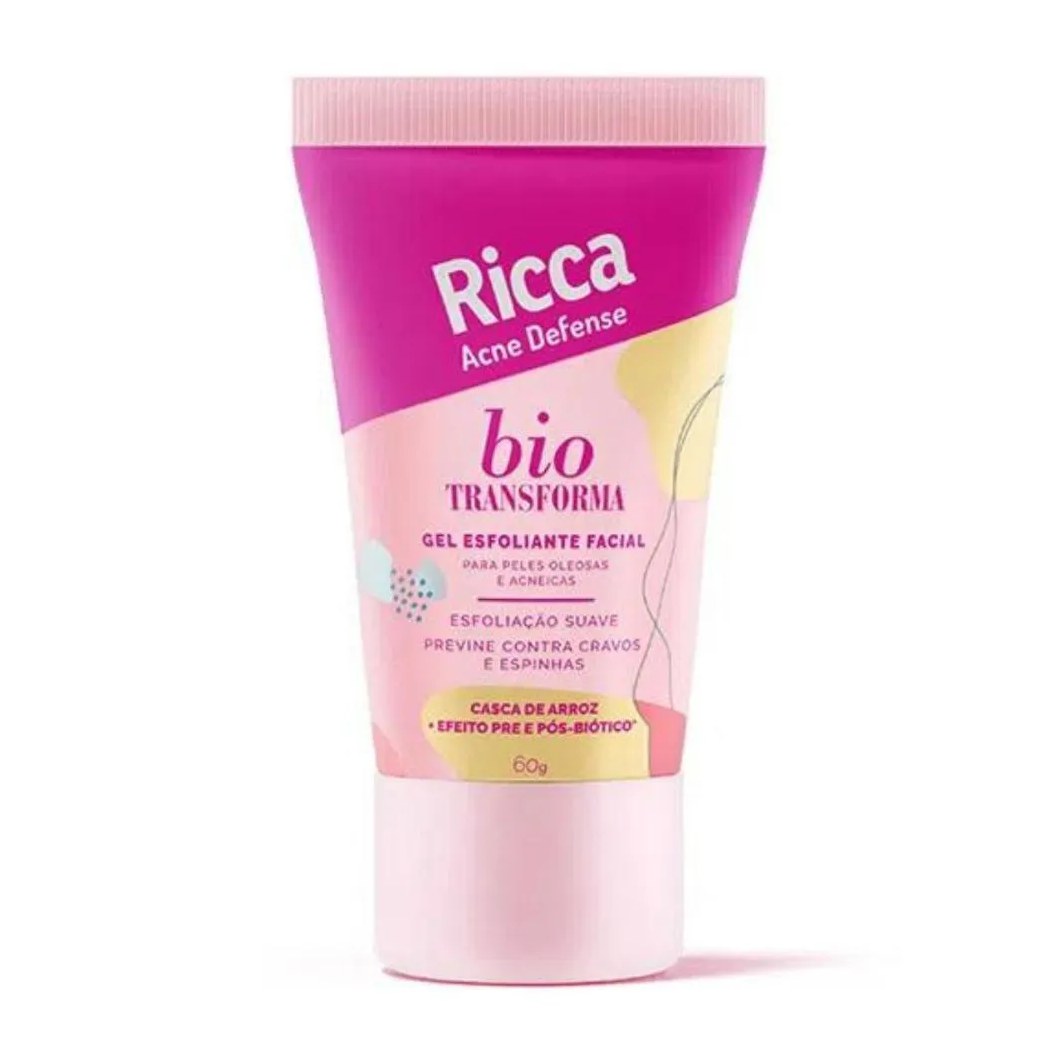 Gel Esfoliante Facial Ricca Belliz Bio Transforma Acne Defense 60g