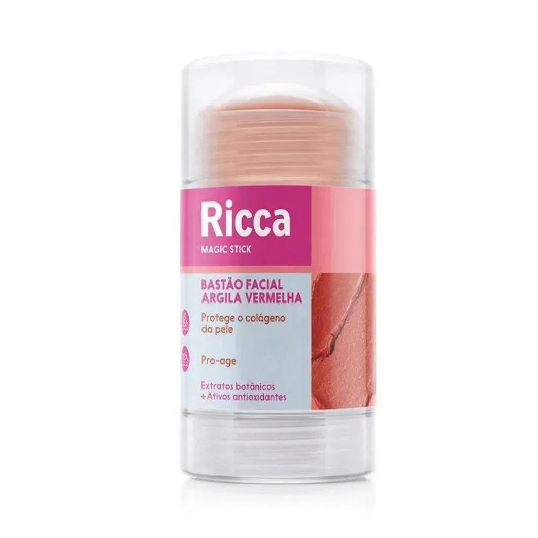 Bastão Facial Ricca Argila Vermelha 30g Cód.3806