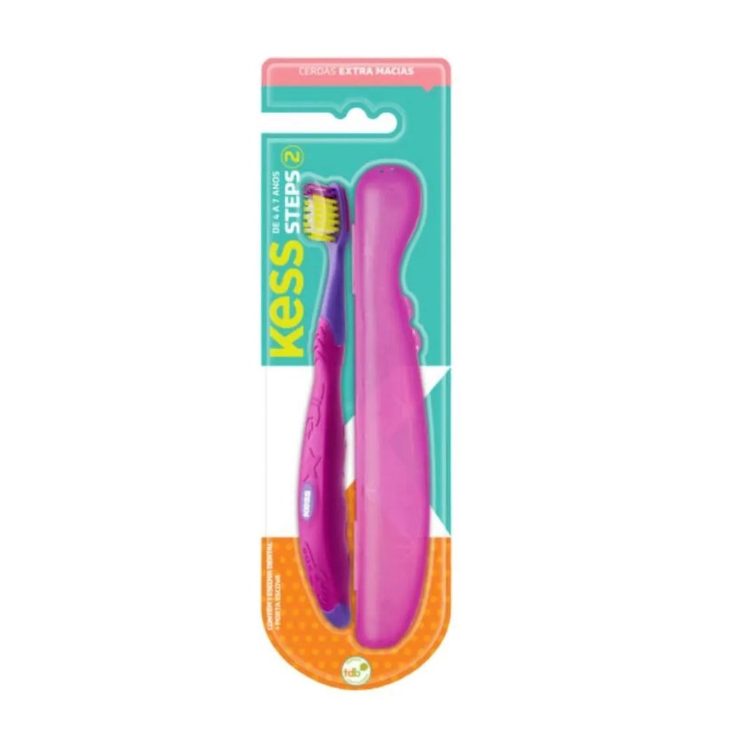 Escova Dental Steps Kess Belliz Rosa Cod.2041