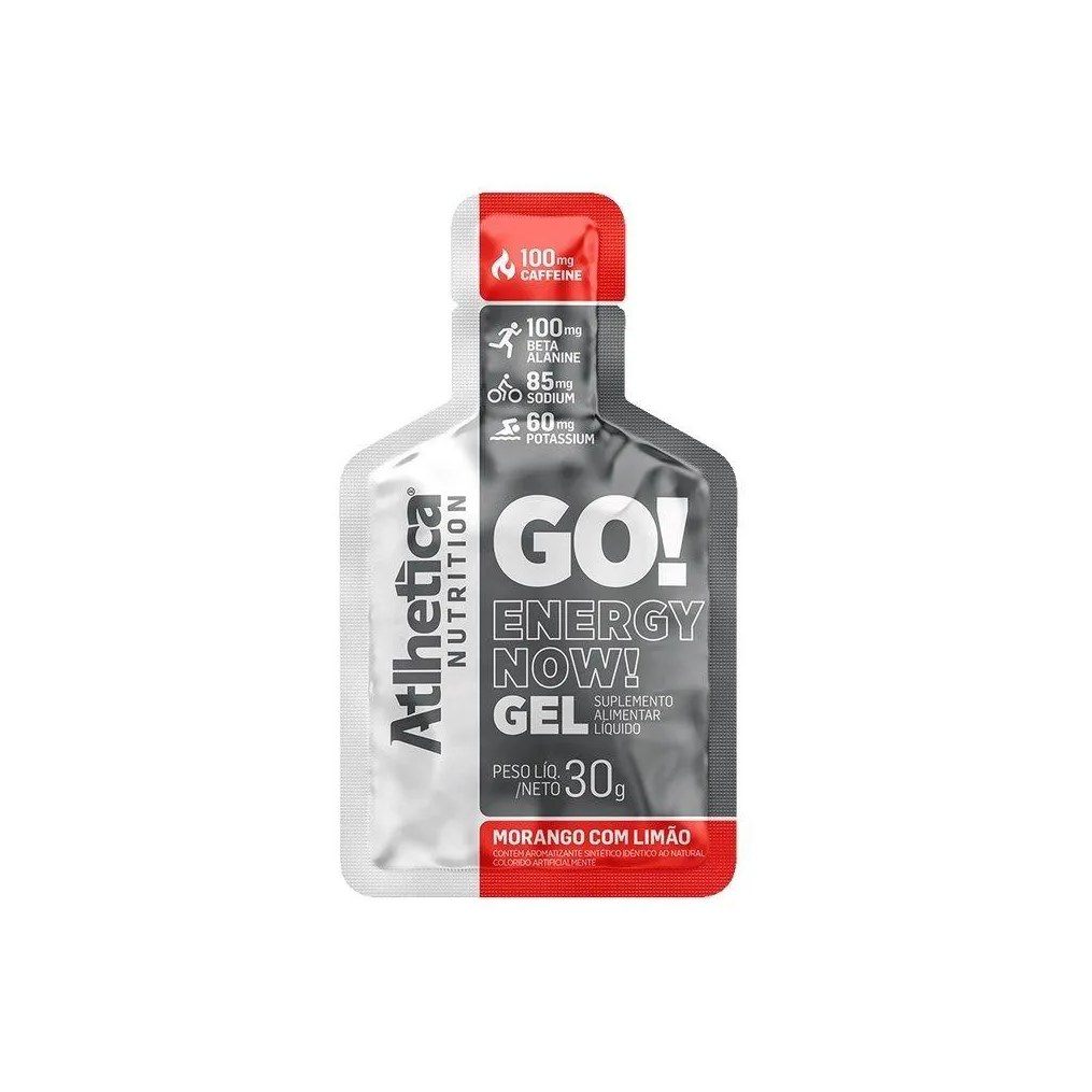 Go Energy Now Gel (30G) - Sabor: Morango C/ Limão