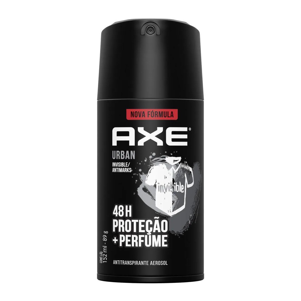 Desodorante Antitranspirante Aerosol Axe Urban Invisible Masculino 48h 152ml