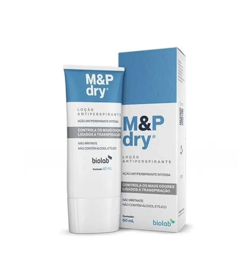 M&P Dry Loção Antitranspirante para Mãos e Pés 60Ml