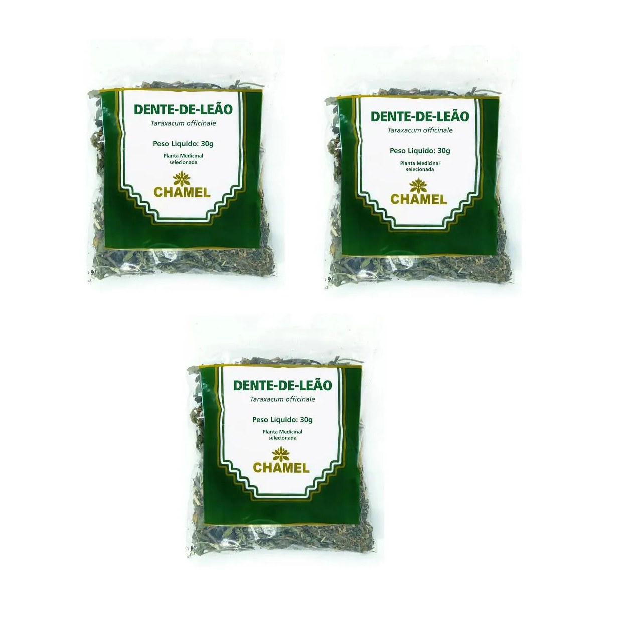 Kit 03 Pacote de Chá Dente de Leão 30g - Chamel