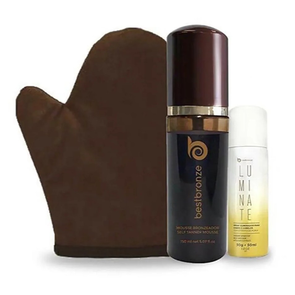 Kit Mousse Dark + Luva + Mini Luminate 50ml sem Fragrância