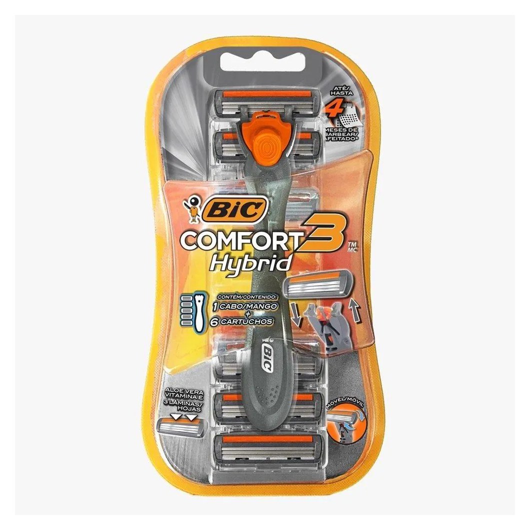Aparelho Bic Comfort 3 Hybrid + 6 Cargas